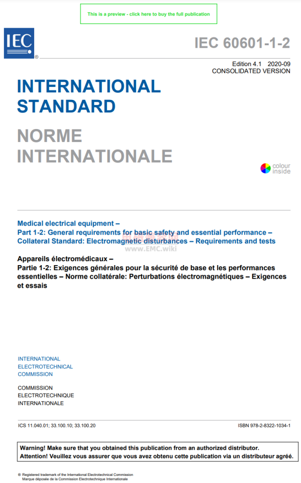 IEC 60601-1-2 Edition 4.1